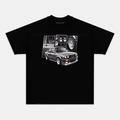 Camiseta Unisex Coche Clásico Deportivo – Diseño Retro de Auto Vintage, Manga Corta, Cuello Redondo, Negra