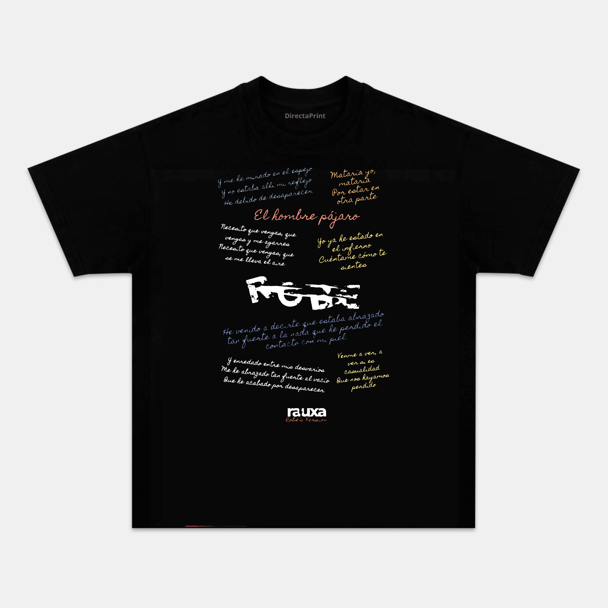Camiseta Unisex Frases Filosóficas – Diseño Tipográfico Inspirador con Citas Reflexivas, Manga Corta, Cuello Redondo, Negra