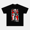 Camiseta Unisex Guerrera Android Cyberpunk – Diseño Anime Futurista Estilo Japonés, Manga Corta, Cuello Redondo, Negra