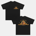 Camiseta Unisex Estilo Cine Clásico – Diseño Logo Vintage Cinematográfico con Estampado Frontal y Trasero, Manga Corta Negra